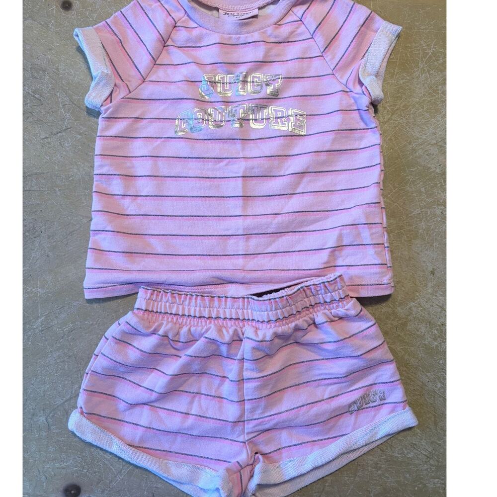 Juicy Couture Girls Size 5 Pink Two-Pieces Short Set